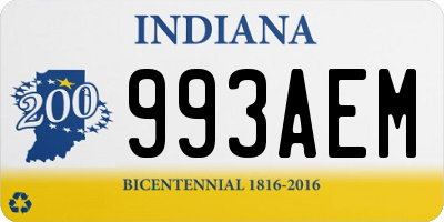 IN license plate 993AEM