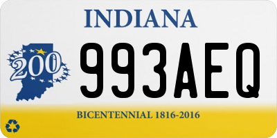 IN license plate 993AEQ