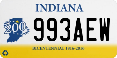 IN license plate 993AEW