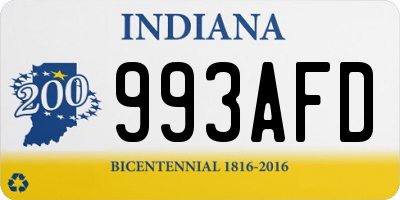 IN license plate 993AFD