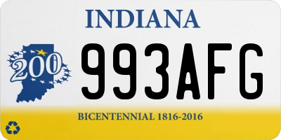 IN license plate 993AFG