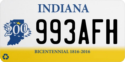 IN license plate 993AFH