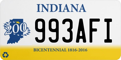 IN license plate 993AFI