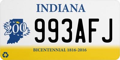 IN license plate 993AFJ