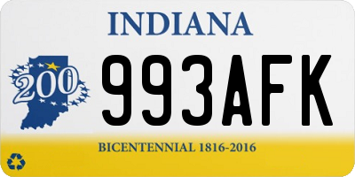 IN license plate 993AFK