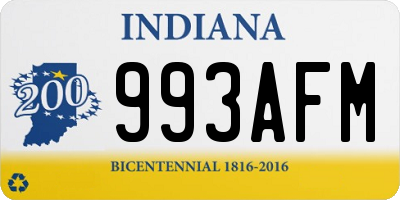 IN license plate 993AFM