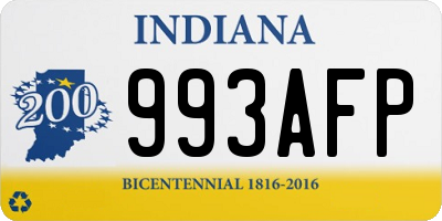 IN license plate 993AFP