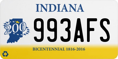 IN license plate 993AFS