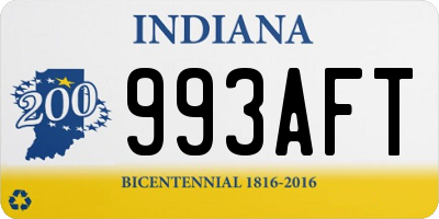 IN license plate 993AFT