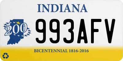 IN license plate 993AFV