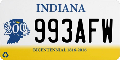 IN license plate 993AFW