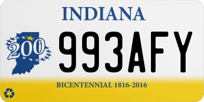 IN license plate 993AFY