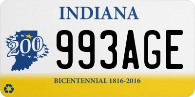 IN license plate 993AGE