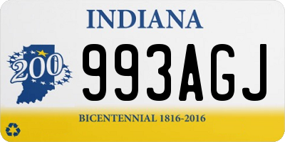 IN license plate 993AGJ