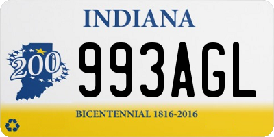 IN license plate 993AGL