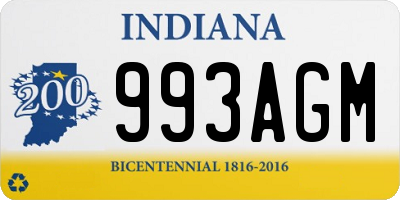 IN license plate 993AGM