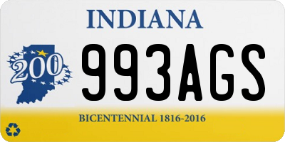 IN license plate 993AGS