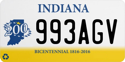 IN license plate 993AGV