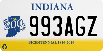 IN license plate 993AGZ