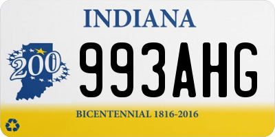 IN license plate 993AHG