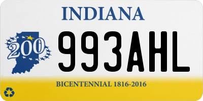 IN license plate 993AHL