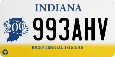 IN license plate 993AHV