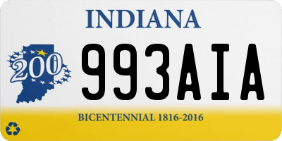 IN license plate 993AIA