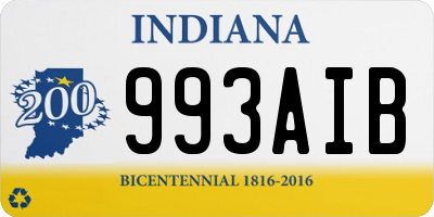 IN license plate 993AIB