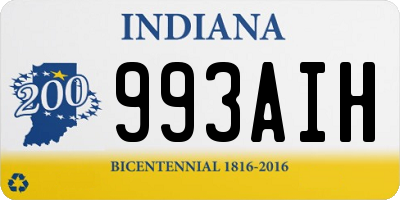 IN license plate 993AIH