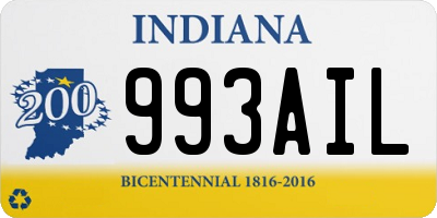 IN license plate 993AIL