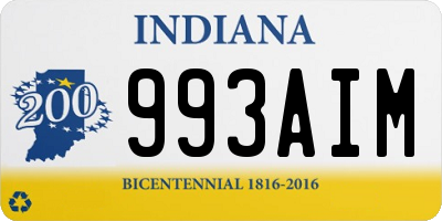 IN license plate 993AIM