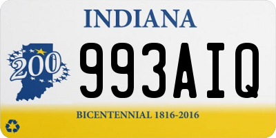 IN license plate 993AIQ