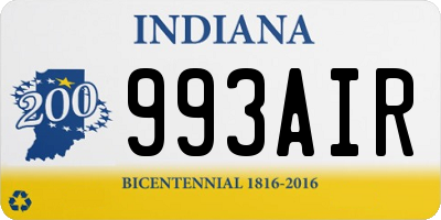 IN license plate 993AIR