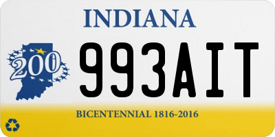 IN license plate 993AIT