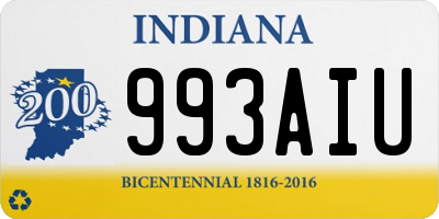 IN license plate 993AIU