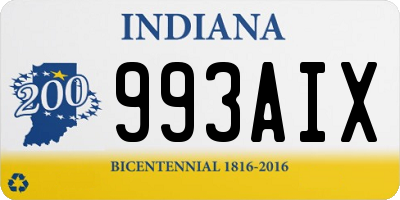 IN license plate 993AIX