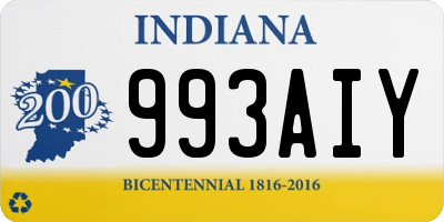 IN license plate 993AIY