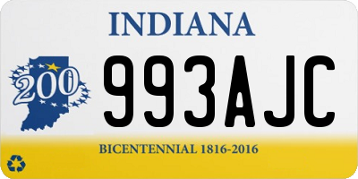 IN license plate 993AJC