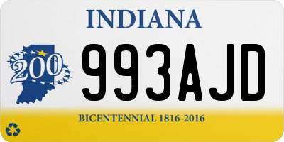 IN license plate 993AJD