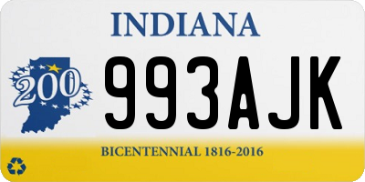 IN license plate 993AJK