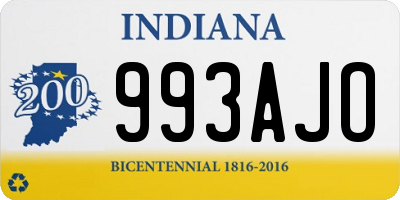 IN license plate 993AJO