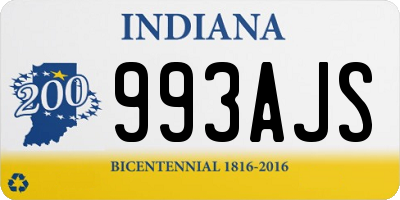 IN license plate 993AJS