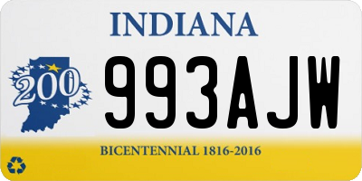 IN license plate 993AJW