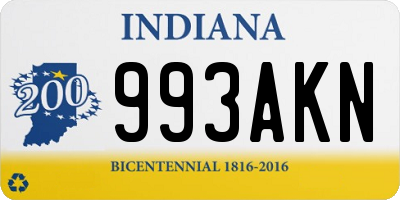 IN license plate 993AKN