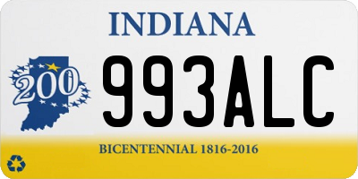 IN license plate 993ALC