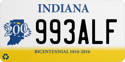 IN license plate 993ALF
