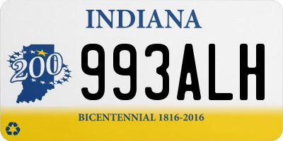 IN license plate 993ALH