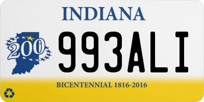 IN license plate 993ALI