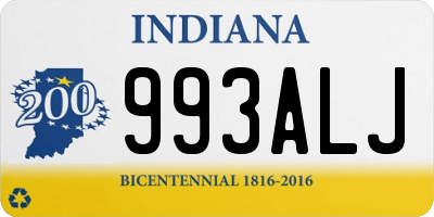 IN license plate 993ALJ