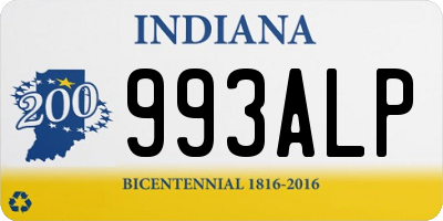 IN license plate 993ALP